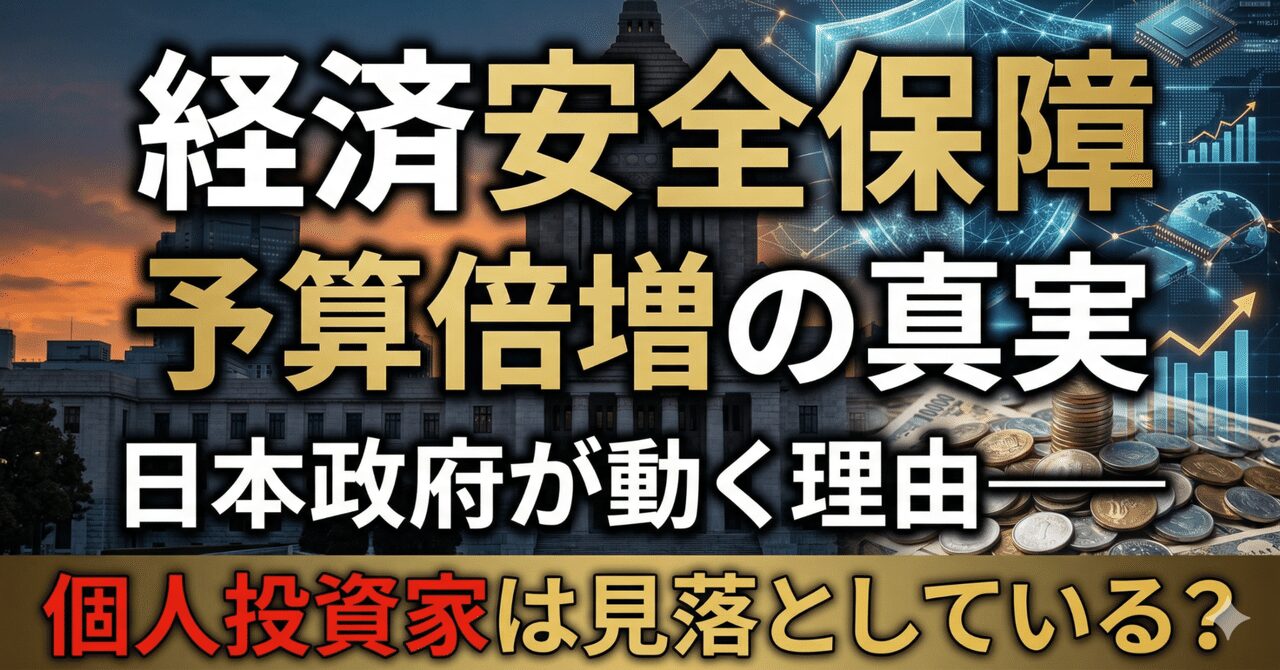 経済安全保障で予算倍増 アイキャッチ