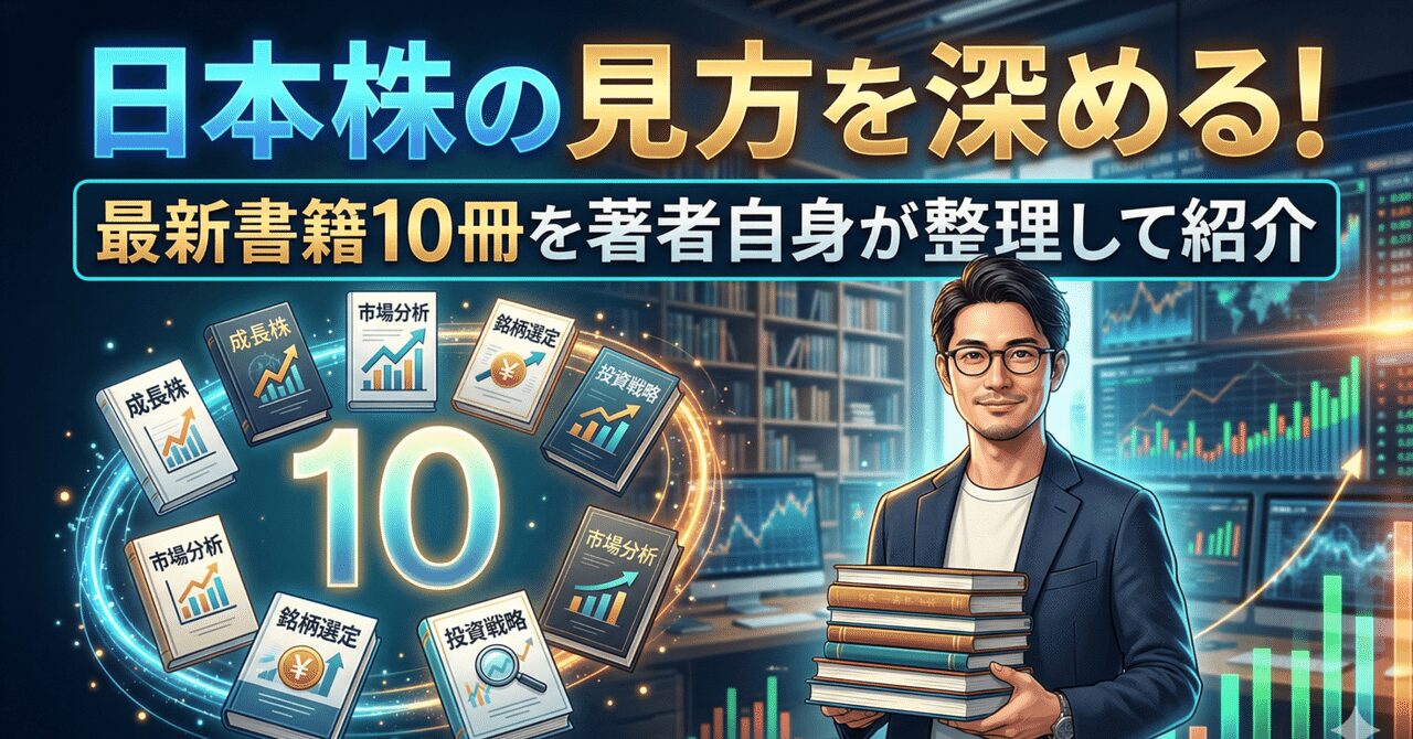 日本株の見方を深めたい人へ。最新書籍10冊を著者自身が整理して紹介します