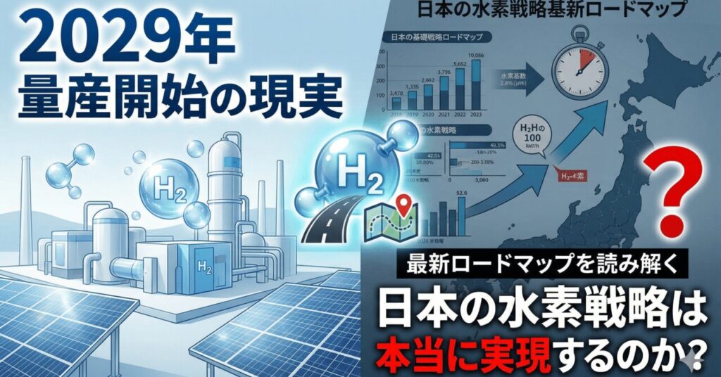 水素製造装置の量産が2029年に迫る ── 日本の「水素基本戦略」は本当に実現するのか？ 最新ロードマップを読み解く