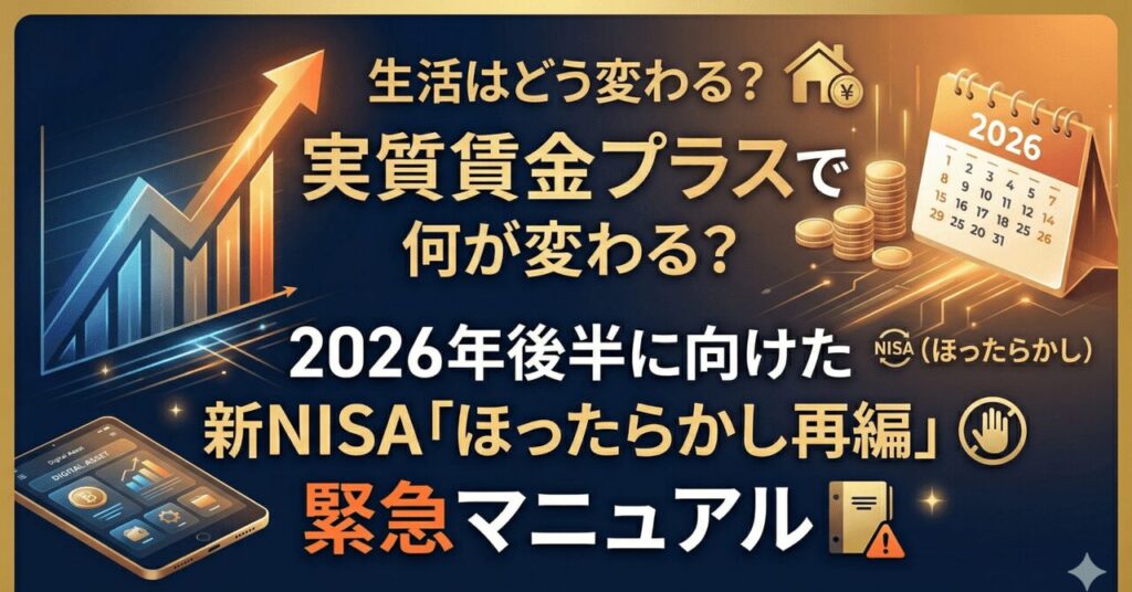 実質賃金プラス転換で何が変わる？2026年後半に向けた新NISAの「ほったらかし再編」緊急マニュアル