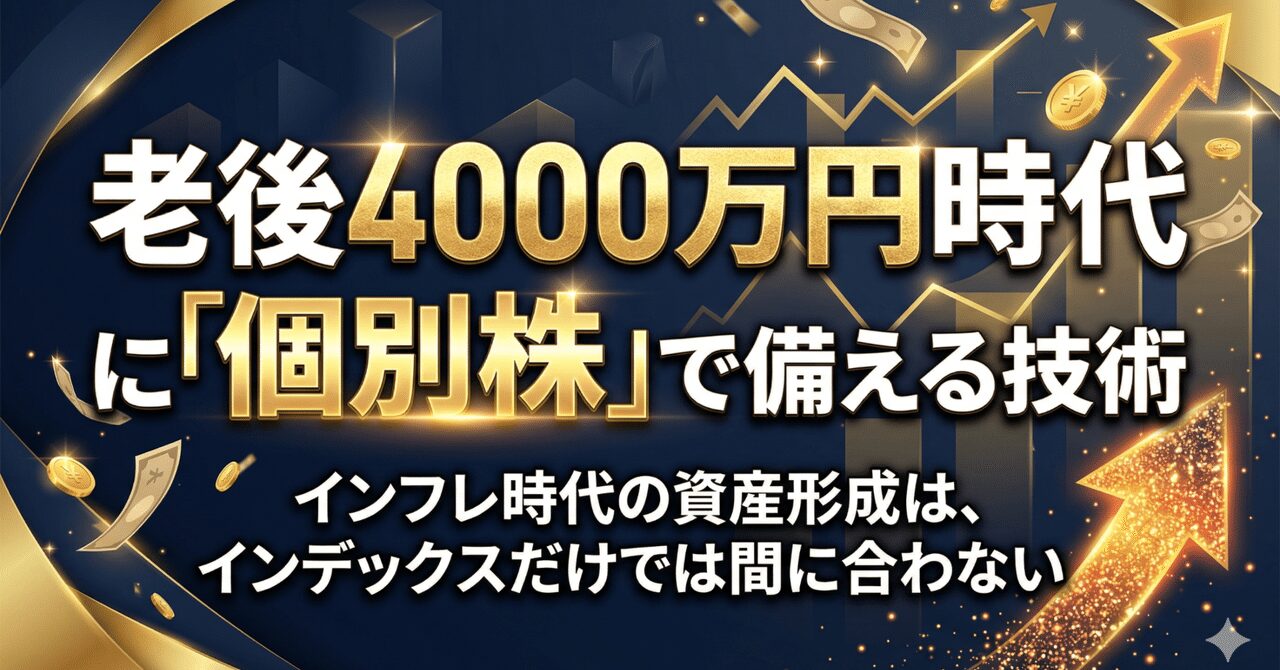 「老後4000万円時代」に個別株で備える技術:インフレ時代の資産形成は、インデックスだけでは間に合わない