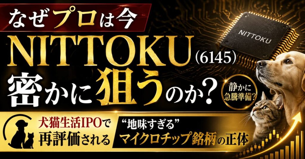 なぜプロは今「NITTOKU（6145）」を密かに狙うのか？犬猫生活IPOで再評価される“地味すぎるマイクロチップ銘柄”の正体