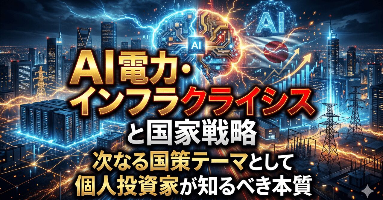 「AI電力・インフラクライシス」と国家戦略──次なる国策テーマとして個人投資家が知るべき本質