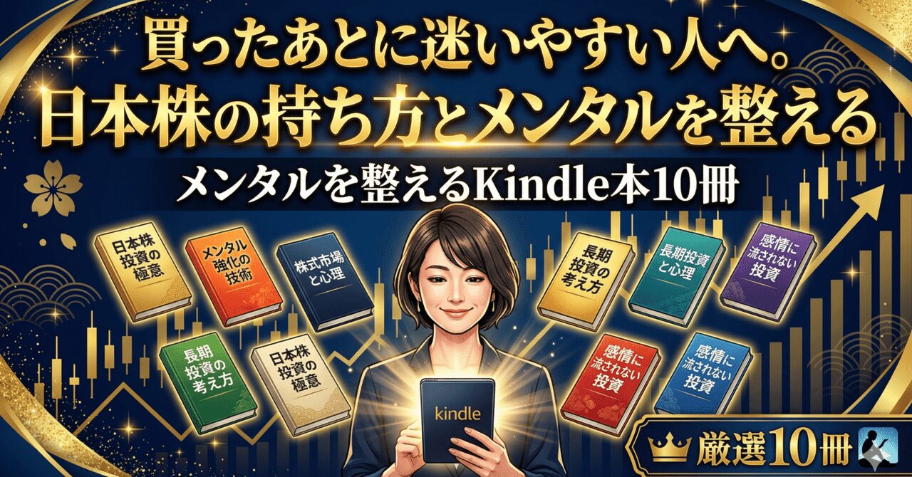 買ったあとに迷いやすい人へ。日本株の持ち方とメンタルを整えるKindle本10冊