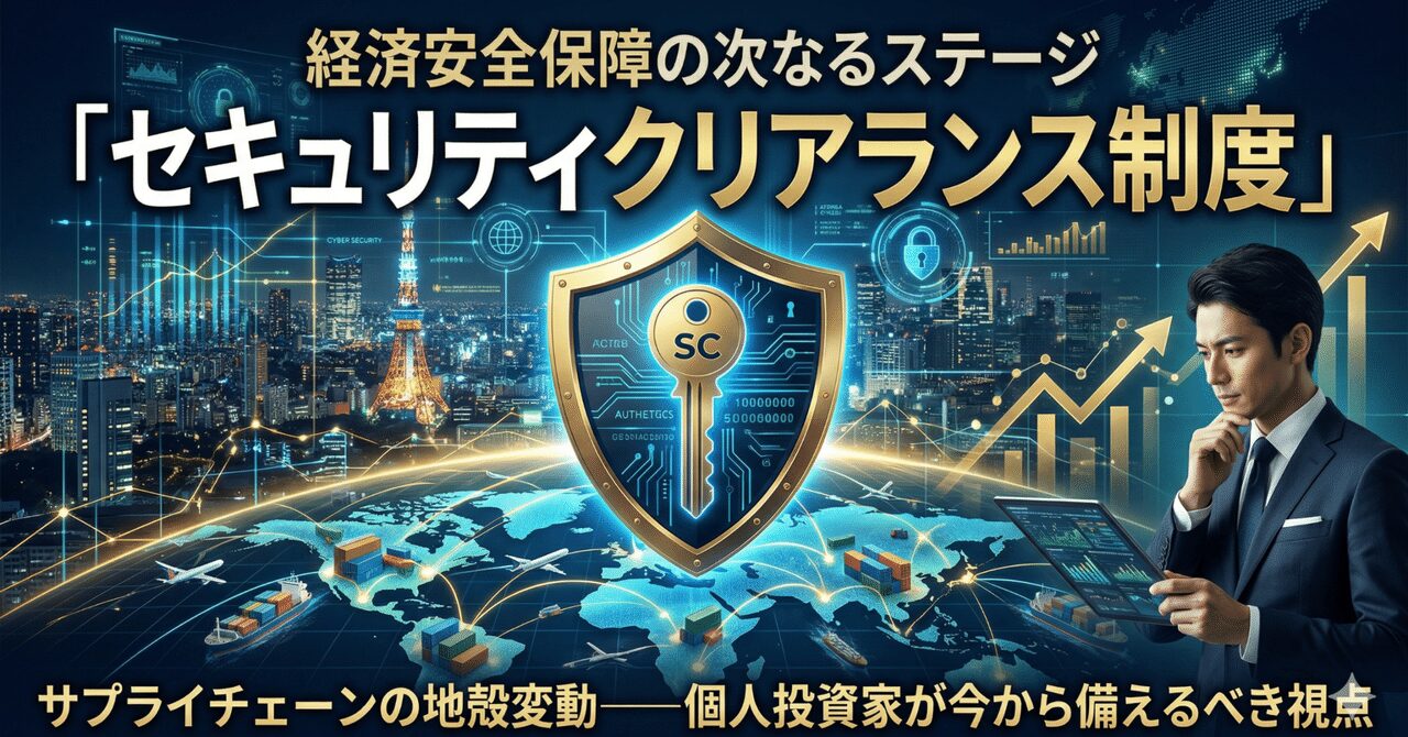 経済安全保障の次なるステージ「セキュリティクリアランス制度」本格運用がもたらすサプライチェーンの地殻変動──個人投資家が今から備えるべき視点