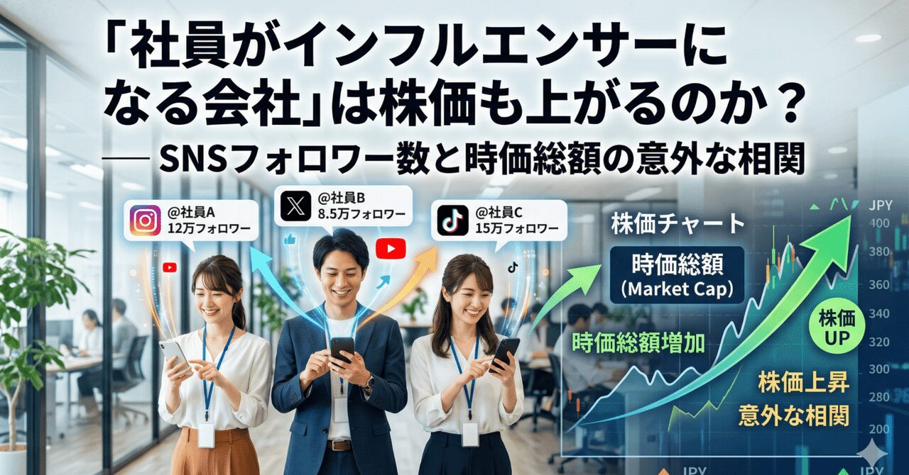 「社員がインフルエンサーになる会社」は株価も上がるのか?── SNSフォロワー数と時価総額の意外な相関