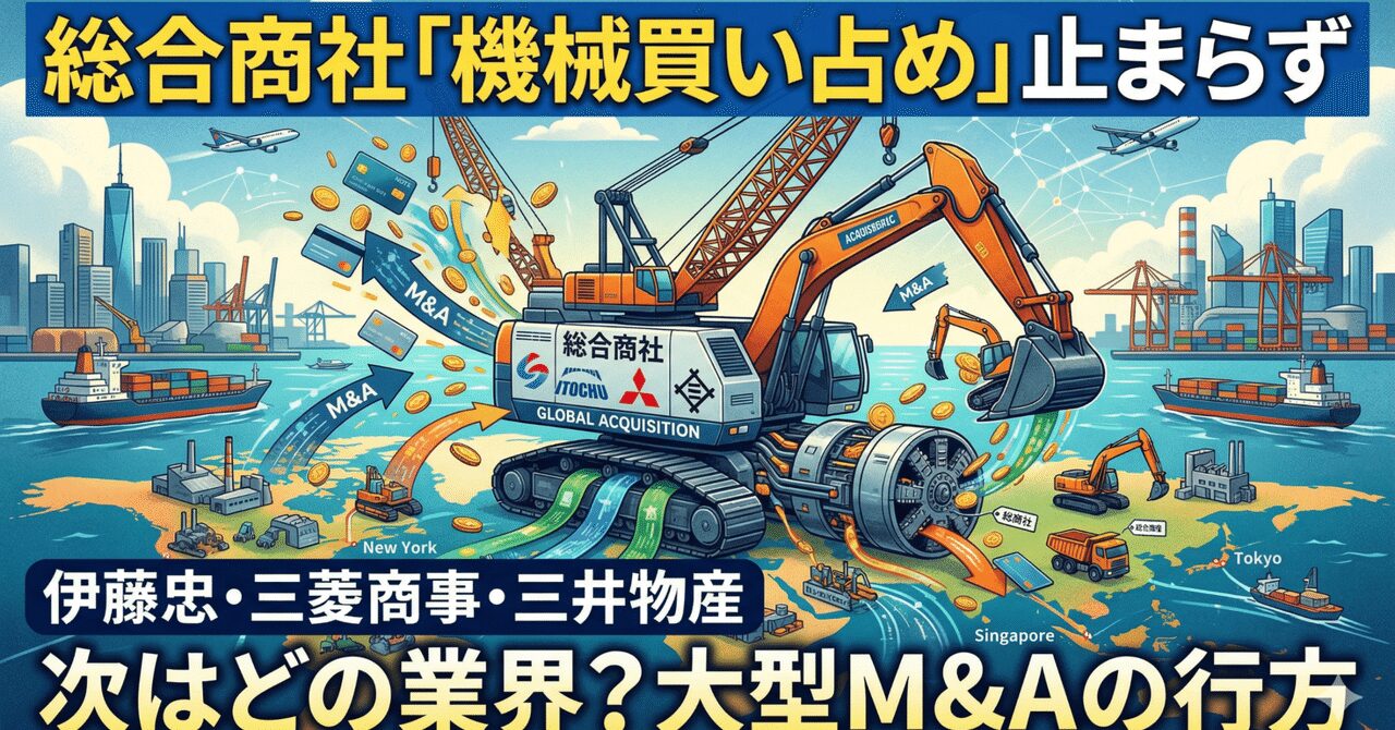 総合商社の「機械買い占め」が止まらない――伊藤忠・三菱商事・三井物産、次の大型M&Aはどの業界か？