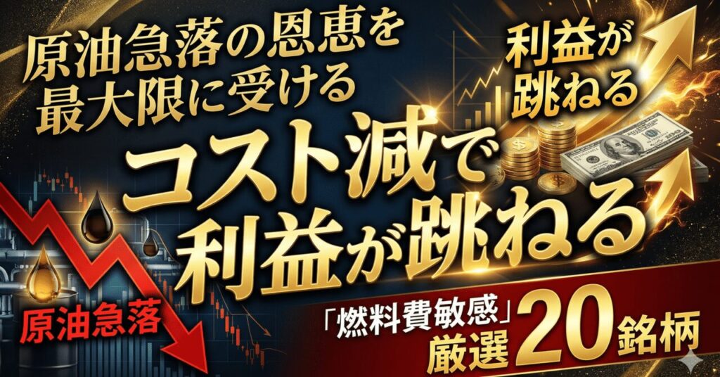 原油急落の恩恵を最大限に受ける ── コスト減で利益が跳ねる「燃料費敏感」厳選20銘柄