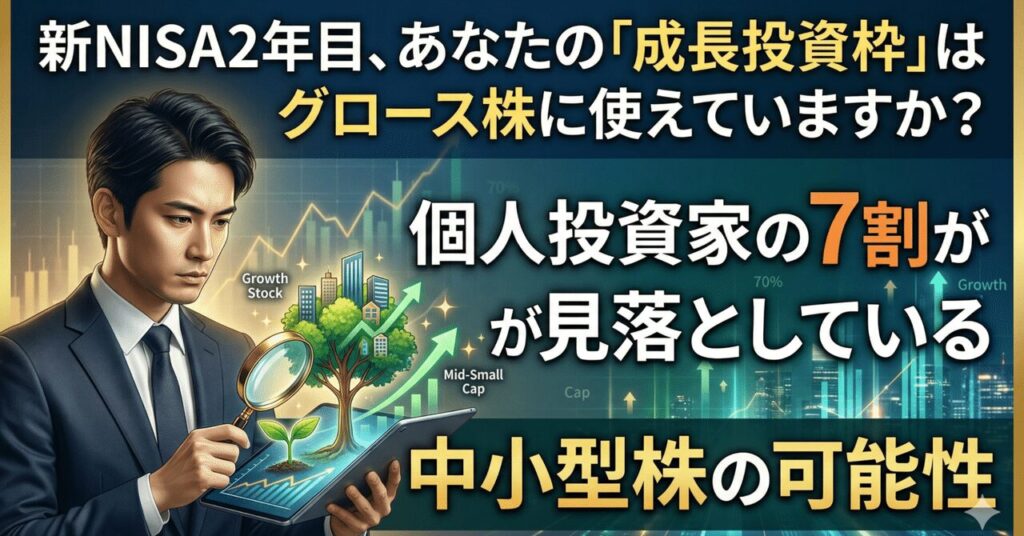 新NISA2年目、あなたの「成長投資枠」はグロース株に使えていますか？── 個人投資家の7割が見落としている中小型株の可能性