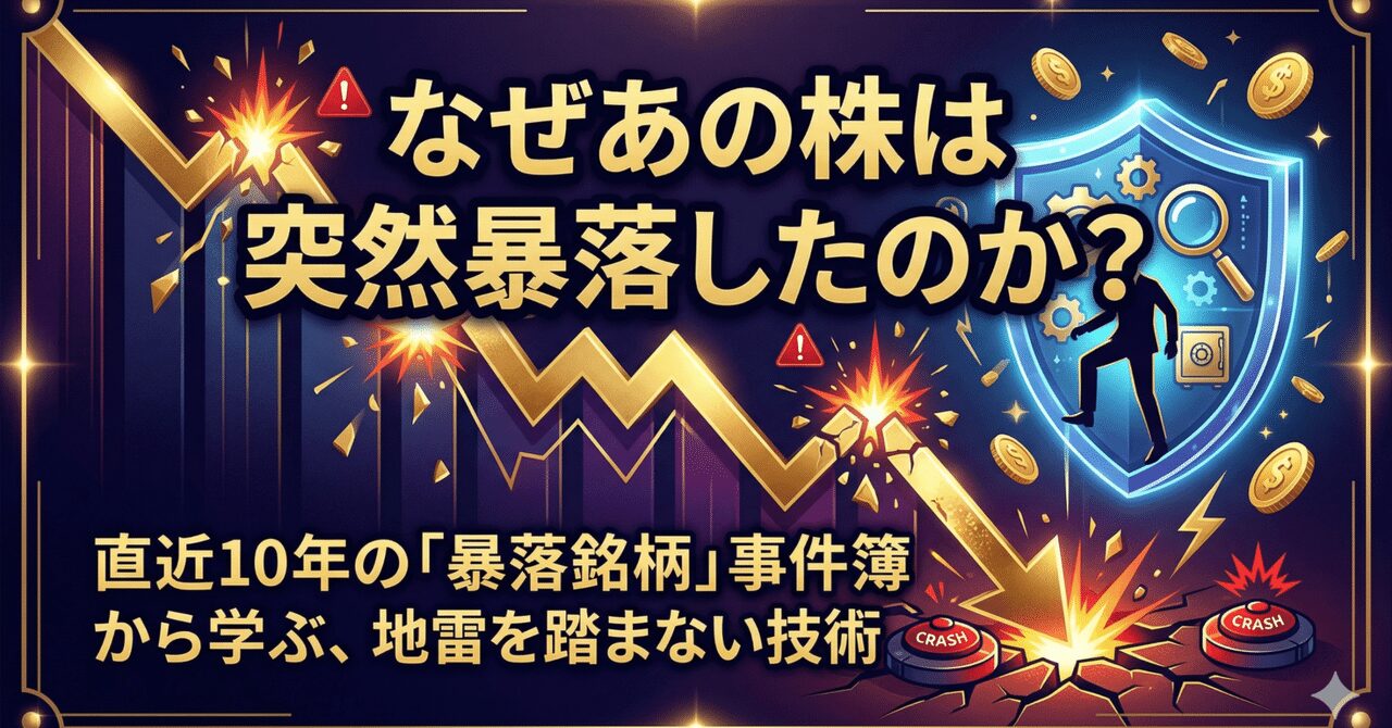 なぜあの株は突然暴落したのか？：直近10年の「暴落銘柄」事件簿から学ぶ、地雷を踏まない技術