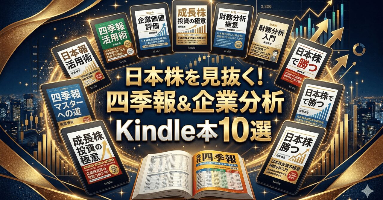 四季報と企業分析を深めたい人へ。日本株を見抜くためのKindle本10冊