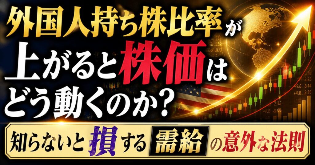 外国人持ち株比率が上がると株価はどう動くのか、知らないと損する需給の意外な法則