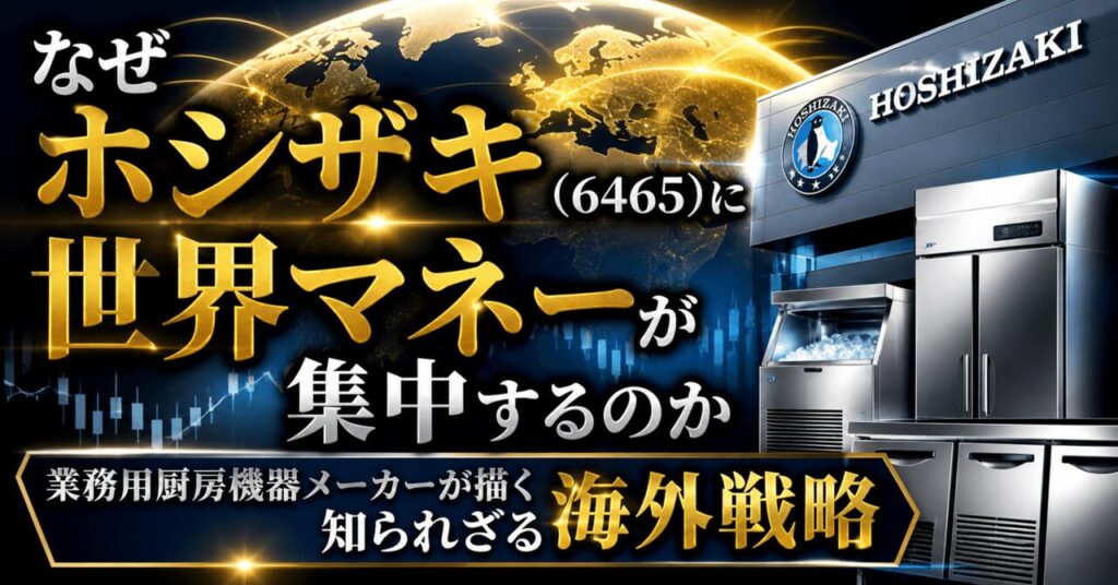 なぜホシザキ（6465）に世界マネーが集中するのか、業務用厨房機器メーカーが描く知られざる海外戦略