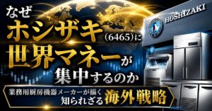 なぜホシザキ（6465）に世界マネーが集中するのか、業務用厨房機器メーカーが描く知られざる海外戦略