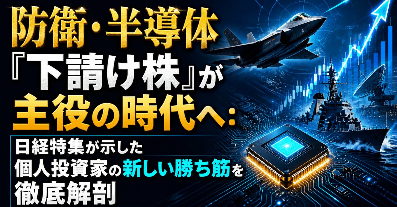 防衛・半導体「下請け株」が主役の時代へ：日経特集が示した個人投資家の新しい勝ち筋を徹底解剖